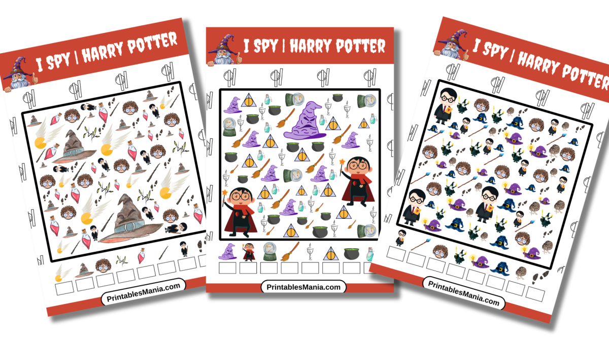 Harry Potter I Spy Game: Free Printable PDF - Printables Mania