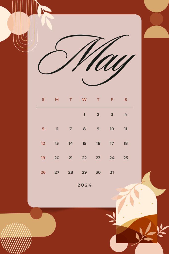 May's Garden Delights: 2024 Calendar Organizer