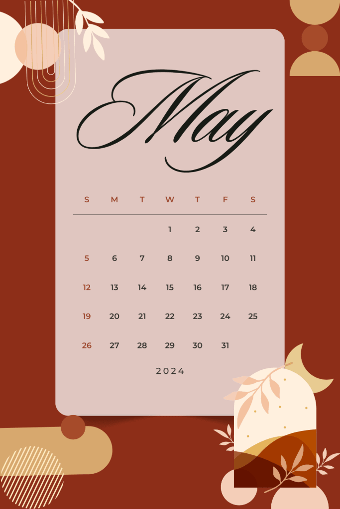 May's Garden Delights: 2024 Calendar Organizer