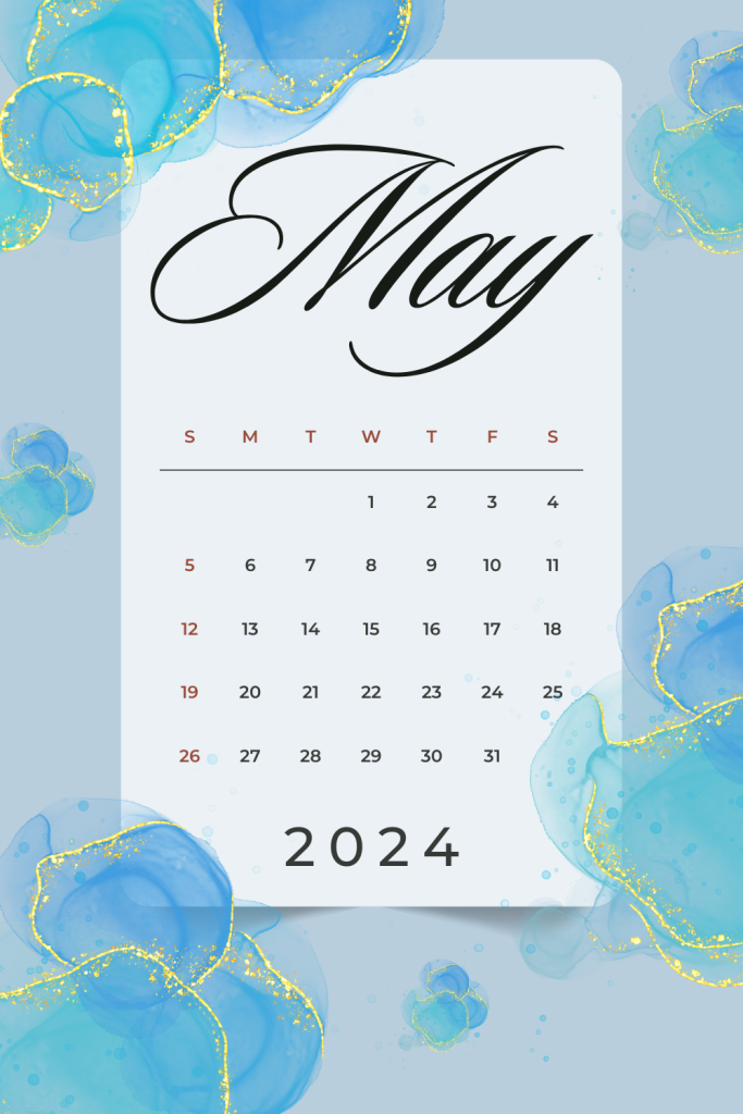 May's Pastoral Scenes: 2024 Calendar Backgrounds