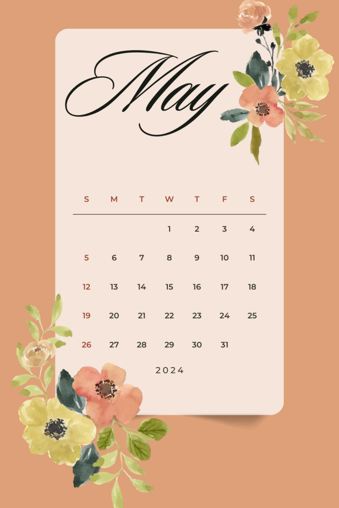 Mellow May: 2024 Calendar Idea