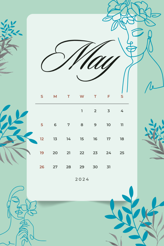 May's Gentle Breezes: 2024 Calendar Images