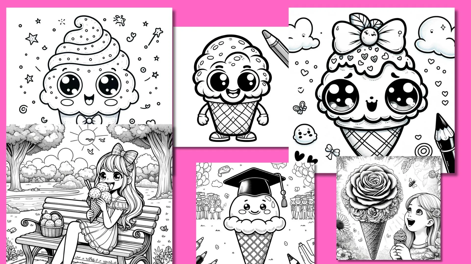 Ice Cream Coloring Pages PDF