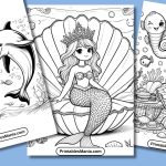 Free Printable Mermaid Coloring Pages PDF