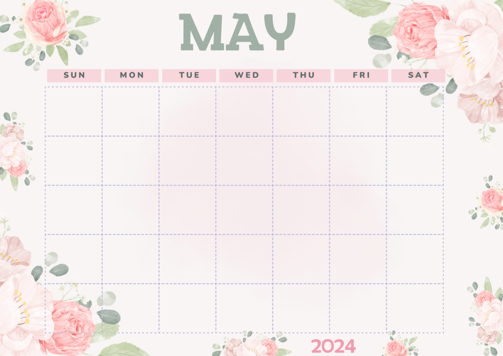 Horizontal calendar layout