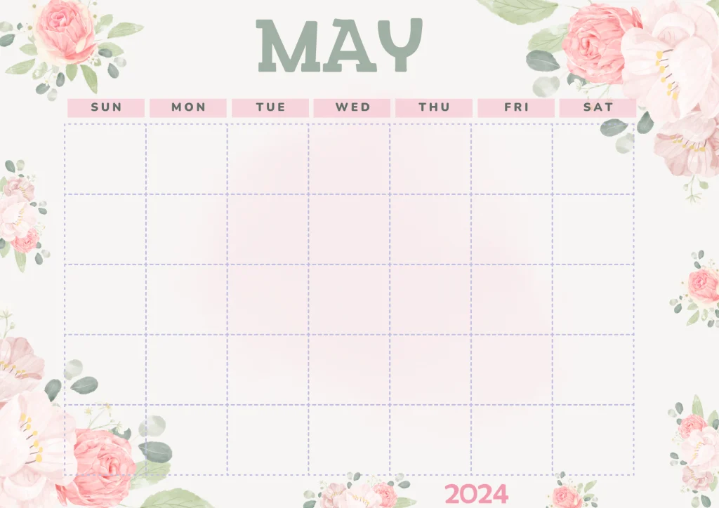 Horizontal calendar layout