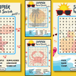 Summer Word Search Free Printable