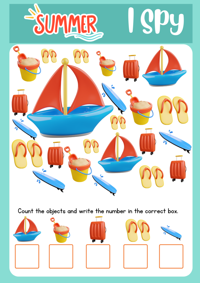 I Spy Summer Printables - Printables Mania