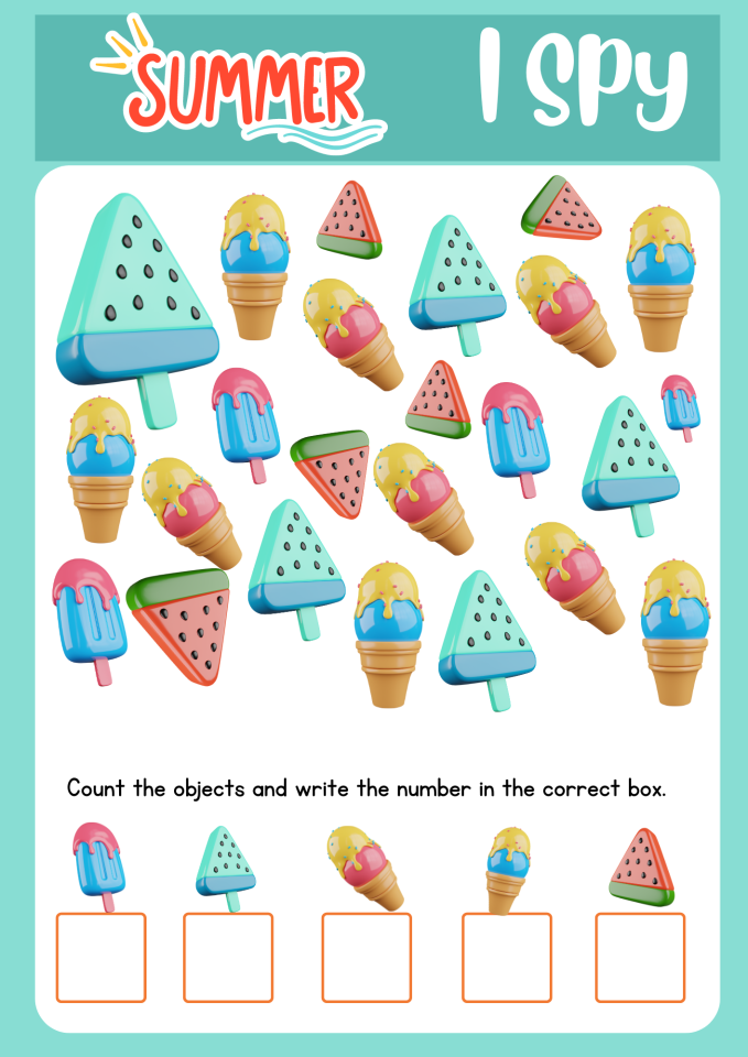 I Spy Summer Printables - Printables Mania