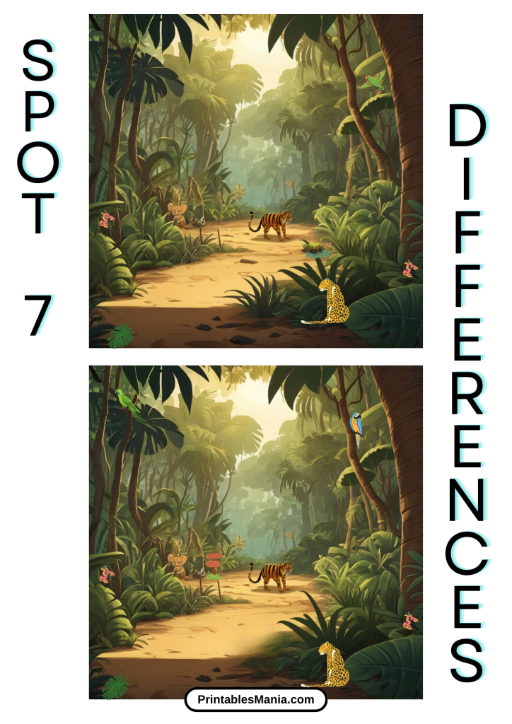 Printable Spot The Difference For Early Learners