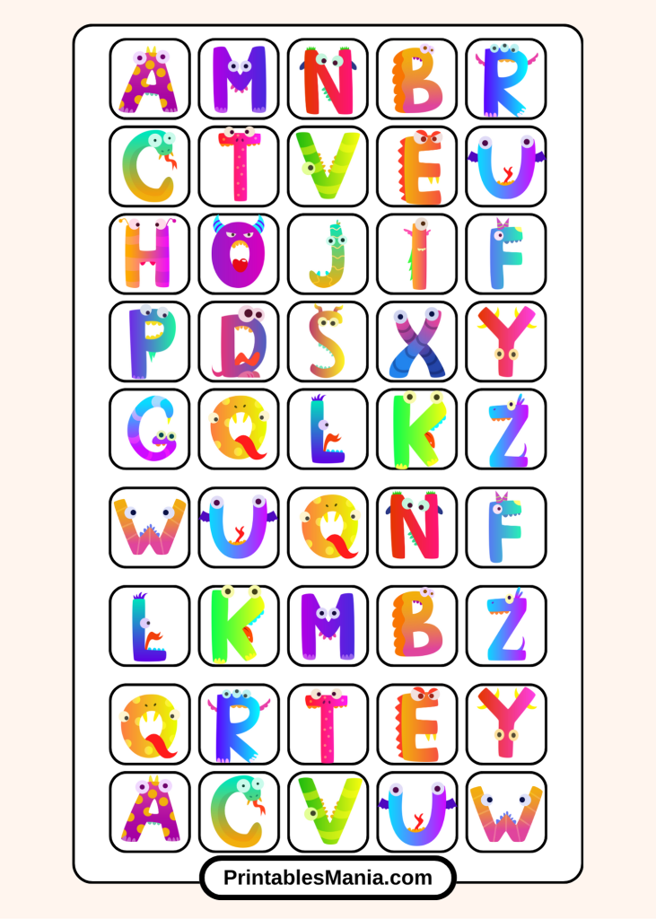 Alphabet Bingo Printable for Kindergarten Classroom Activity