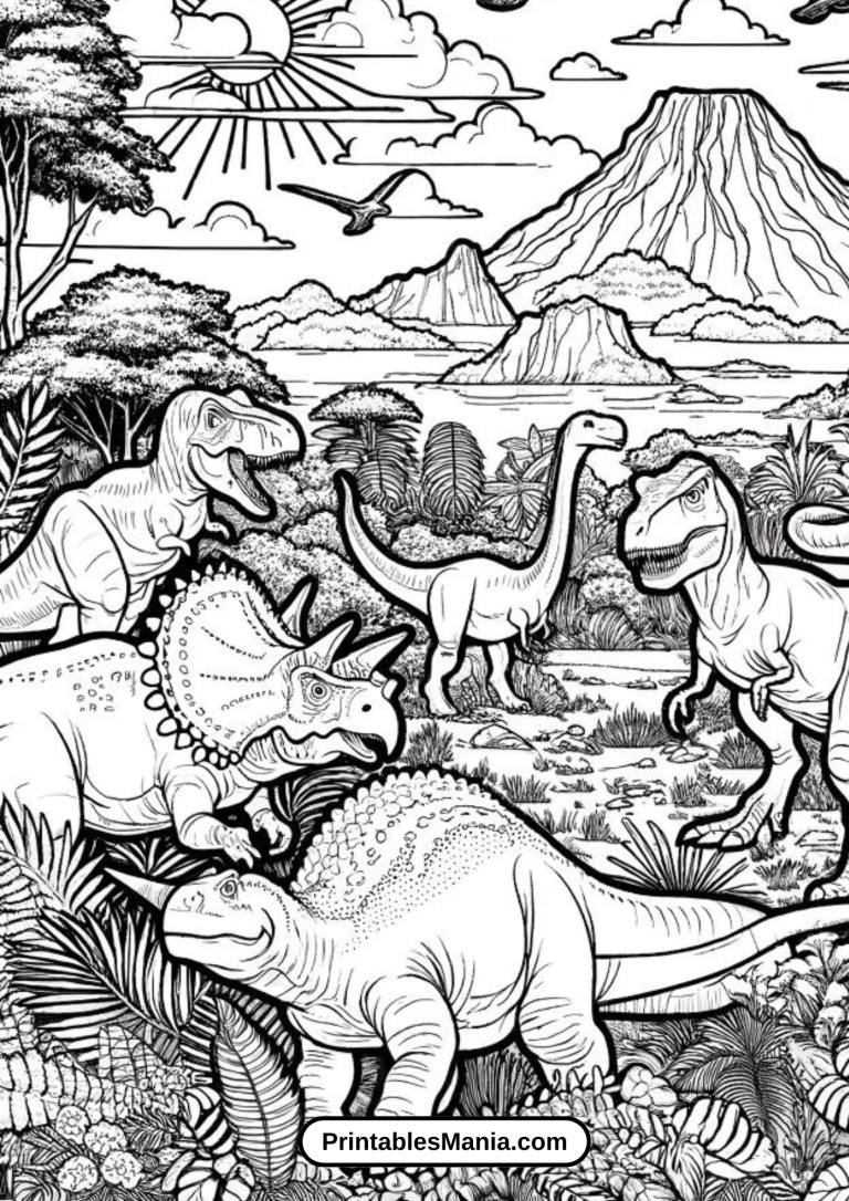 Jurassic World Coloring Pages Printable - Printables Mania