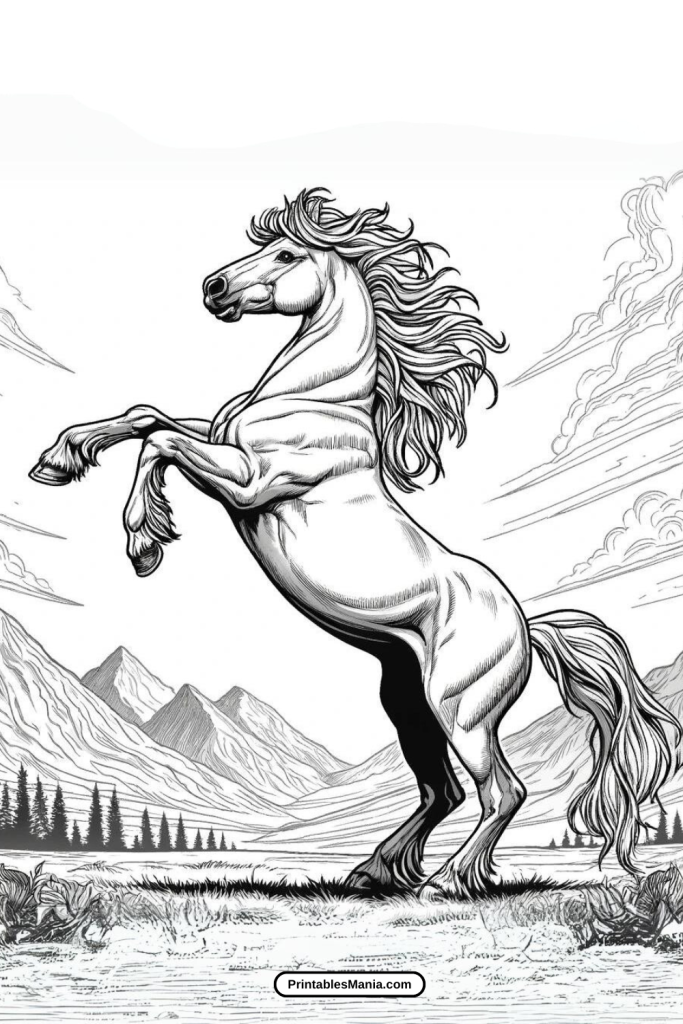 Advanced Horse Coloring Pages With Realistic Features