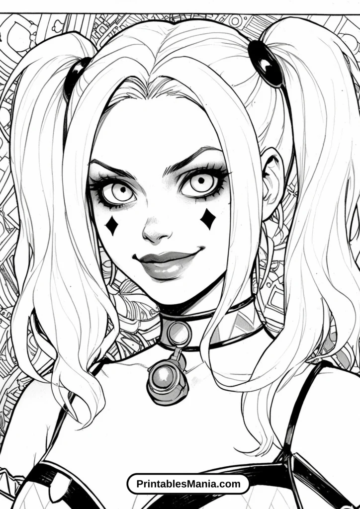 Harley Quinn Printables Coloring Pages For Adults - Printables Mania