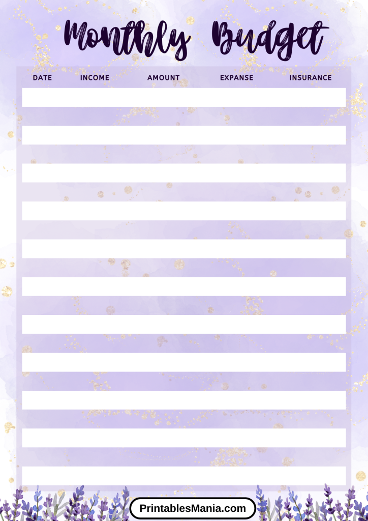 Budget Planner Purple