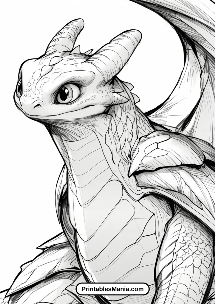 Hiccup and Toothless Racing Through the Skies Coloring Page