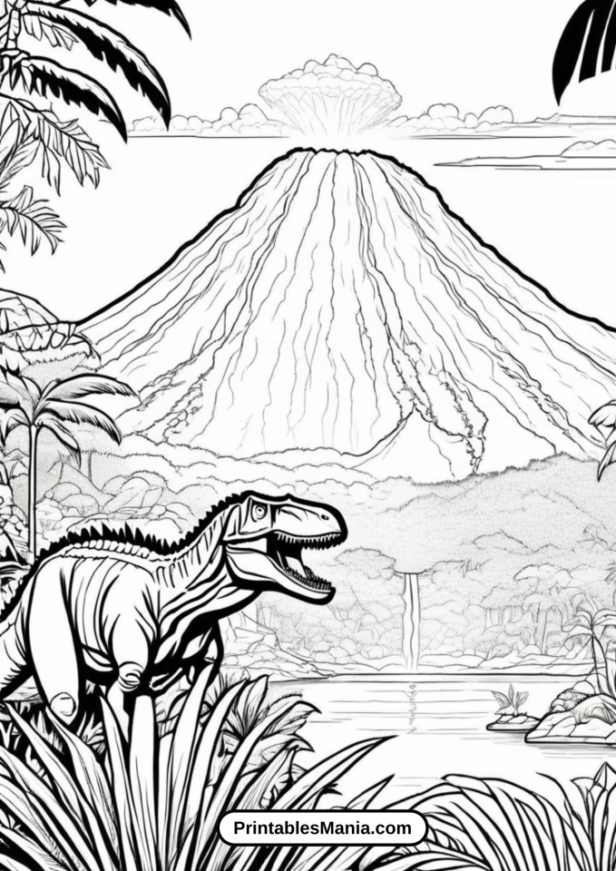 Jurassic World Coloring Pages Printable - Printables Mania