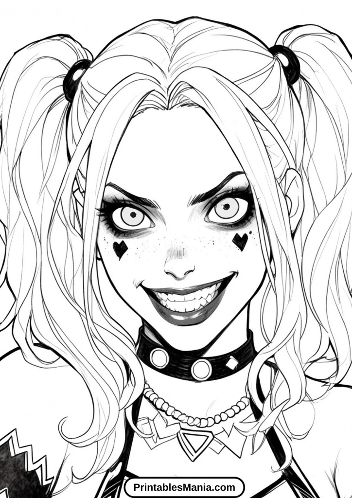 Harley Quinn superhero coloring pages