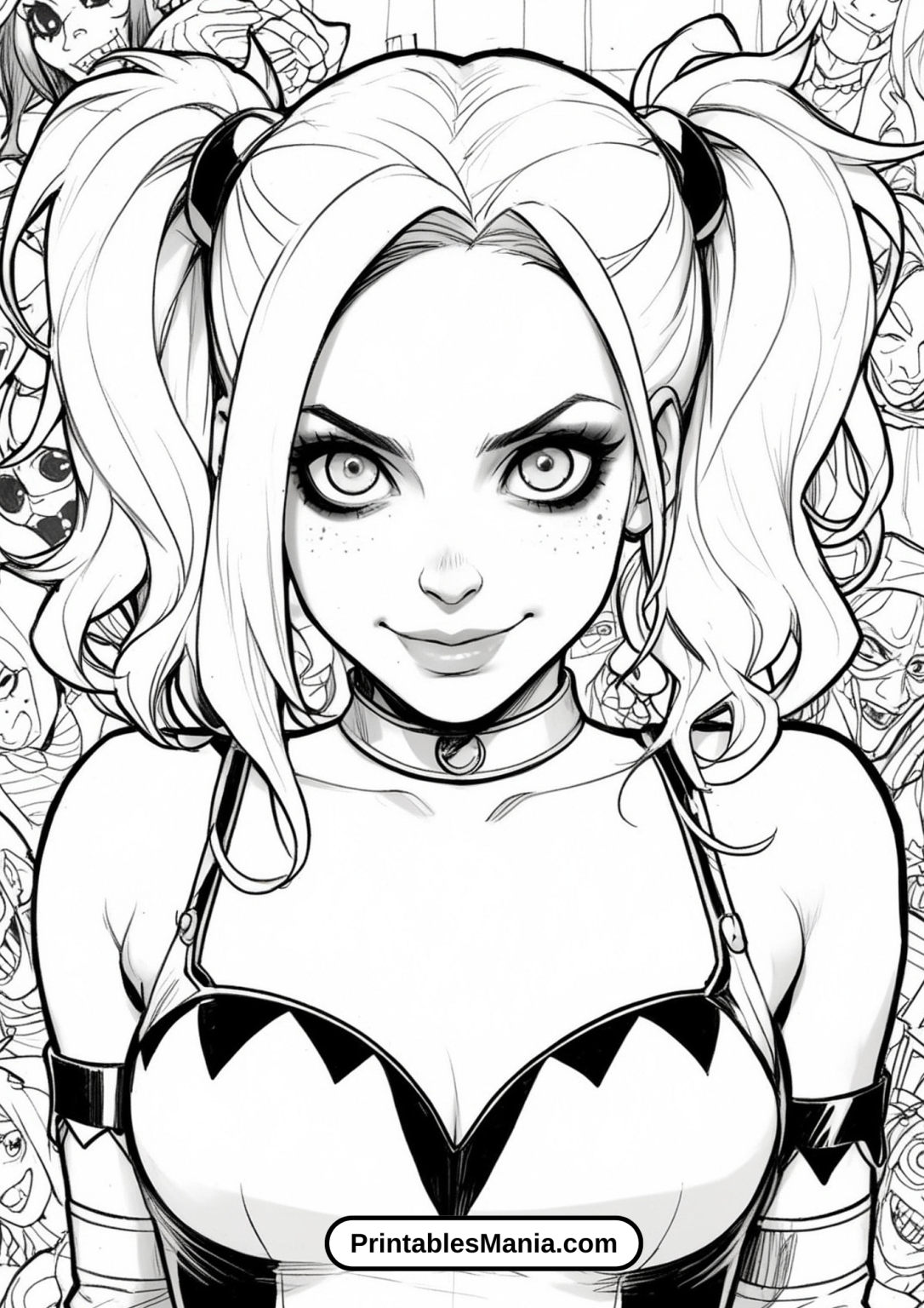 Harley Quinn Printables Coloring Pages For Adults - Printables Mania