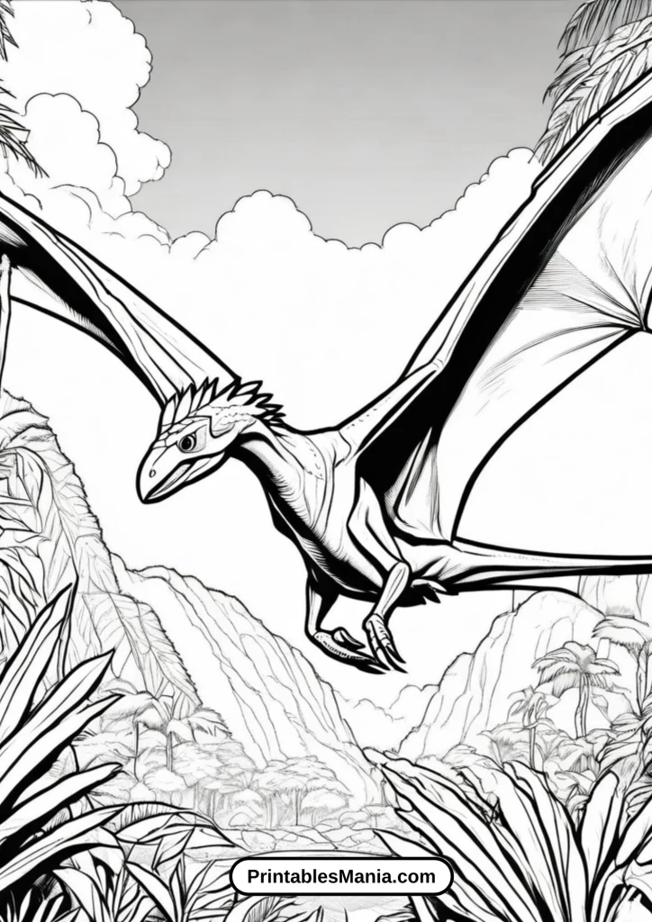 Jurassic World Pteranodon Nest Coloring Page