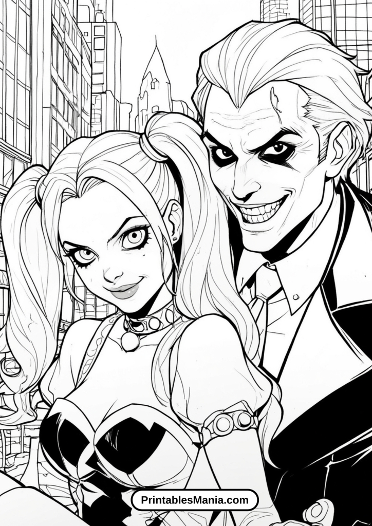 Harley Quinn and Joker Sharing a Joke