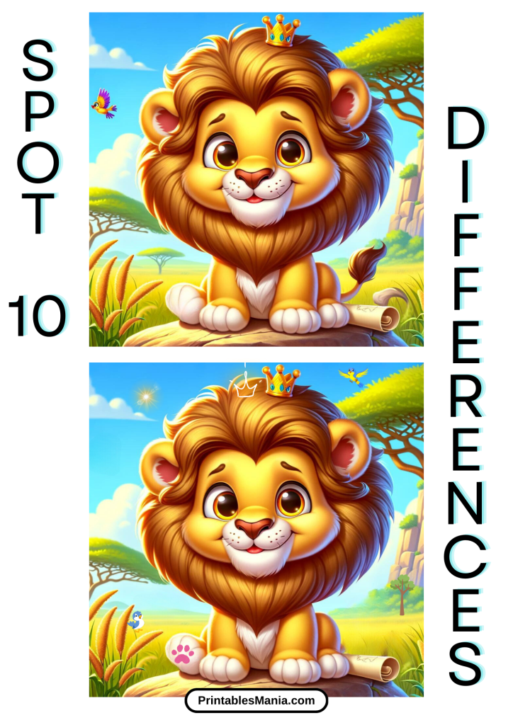 Educational Spot The Difference Printable