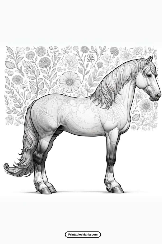 Realistic Horse Coloring Pages For Art Enthusiasts