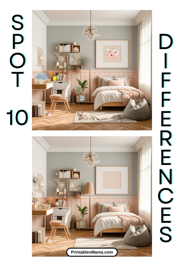 Challenging Spot The Difference Puzzles For Adults