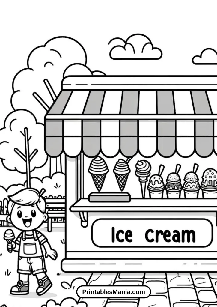 Busy Metropolitan Ice Cream Shop