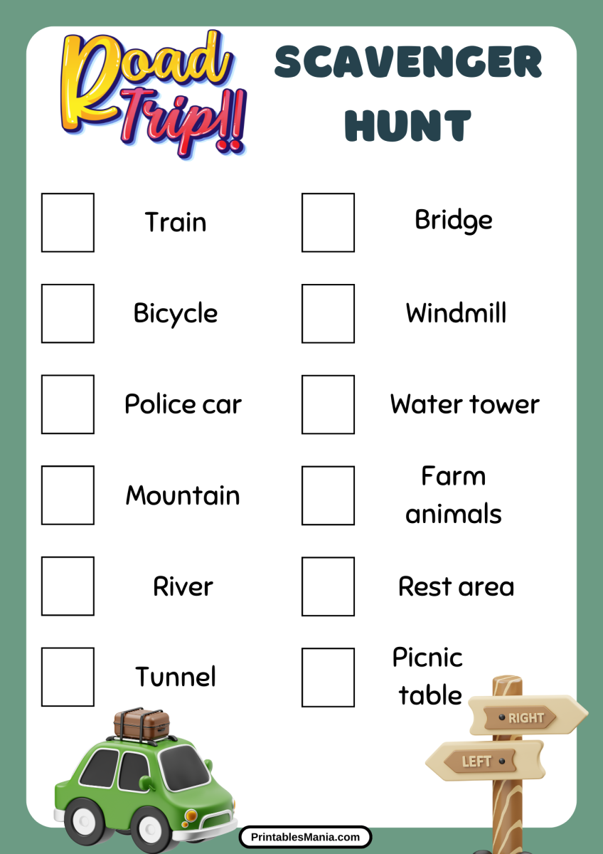 Road Trip Scavenger Hunt Printable - Printables Mania