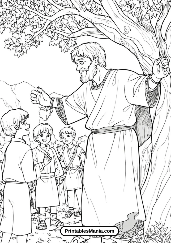 Engaging Zacchaeus Coloring Page