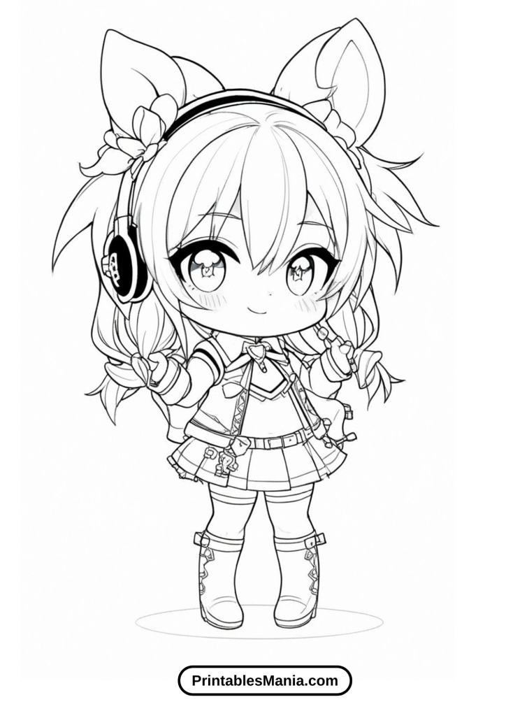 Cool Gacha Life Character With Headphones