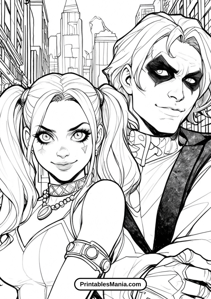 Harley Quinn and Joker on a Thrilling Chase