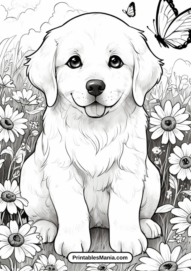 Golden Retriever Puppy Portrait