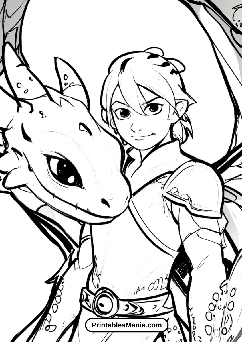 How to Train Your Dragon Coloring Pages Printable - Printables Mania