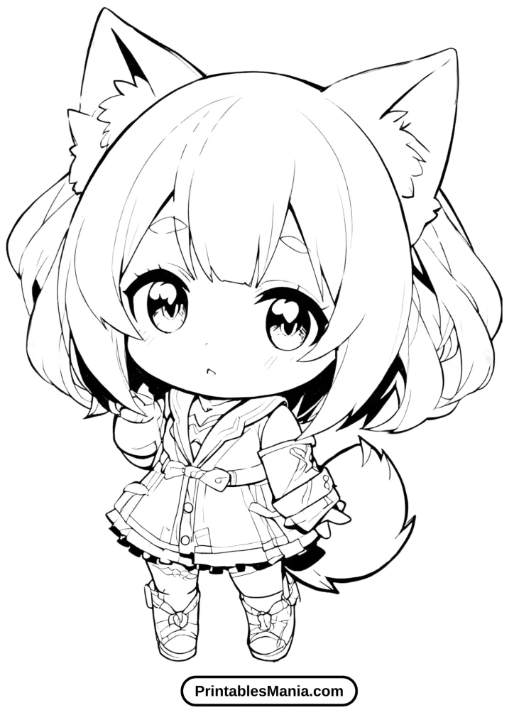 Cute Gacha Life Character For Coloring