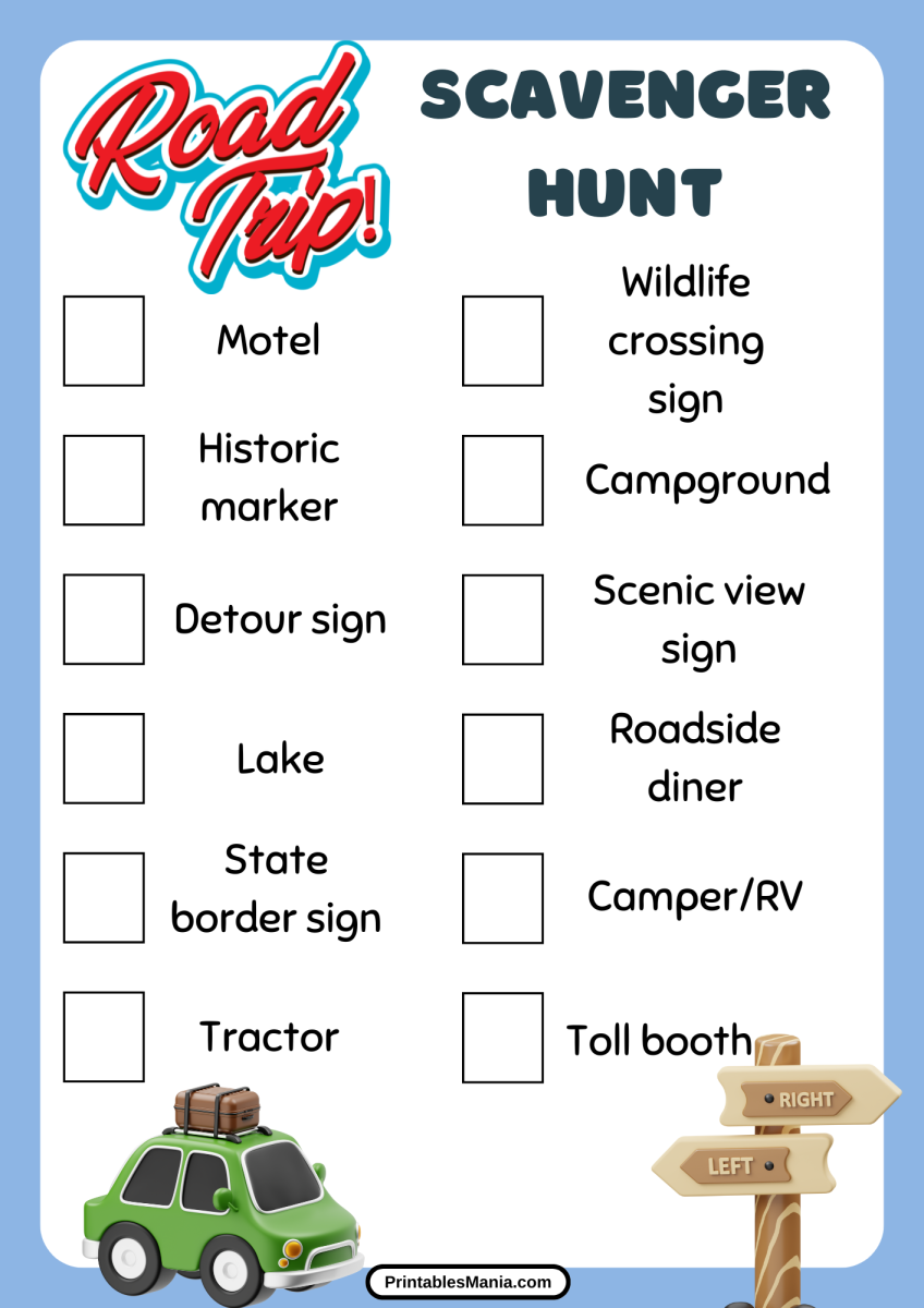 Road Trip Scavenger Hunt Printable - Printables Mania