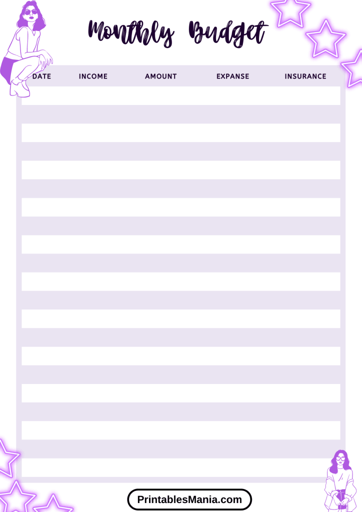 Minimalist Design Budget Planner with Clean Lines and Amazing Colors