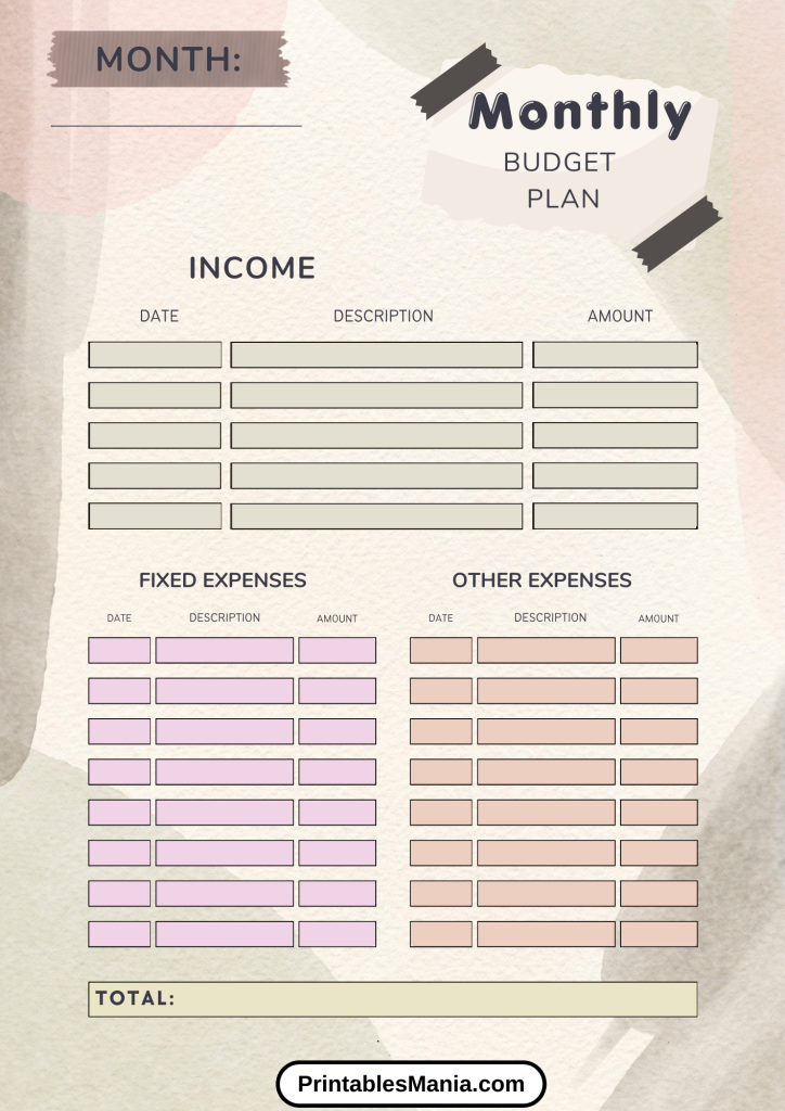 Aesthetic Budget Planner