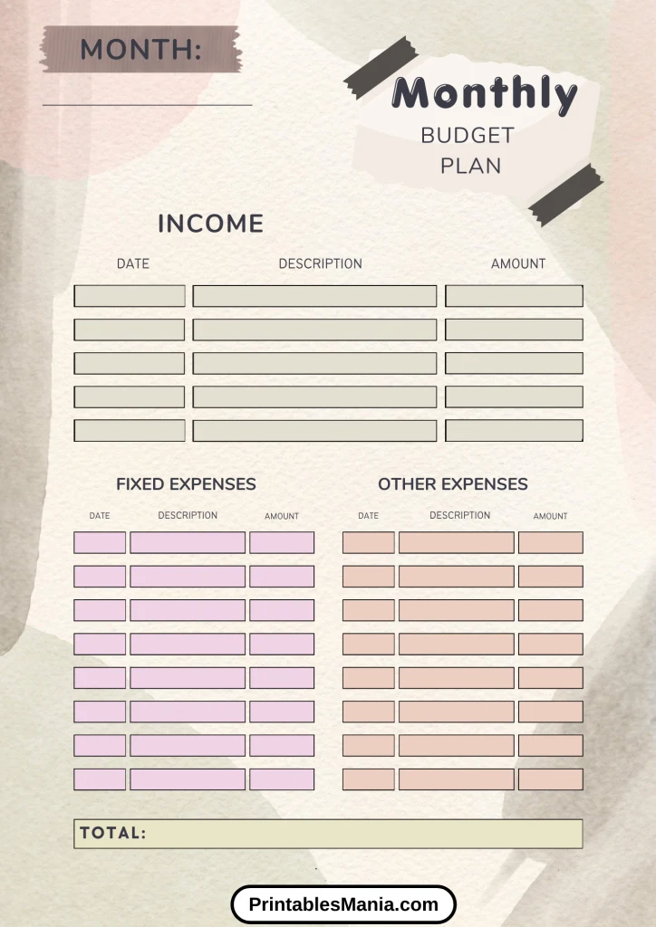 Aesthetic Budget Planner