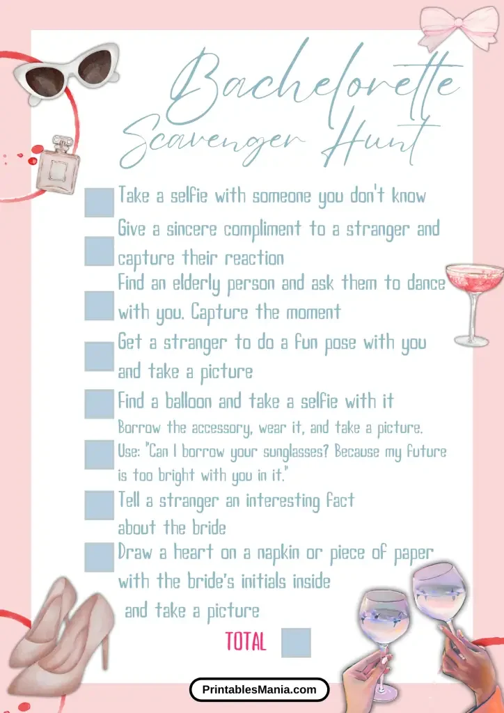 Creative Bachelorette Party Scavenger Hunt Ideas