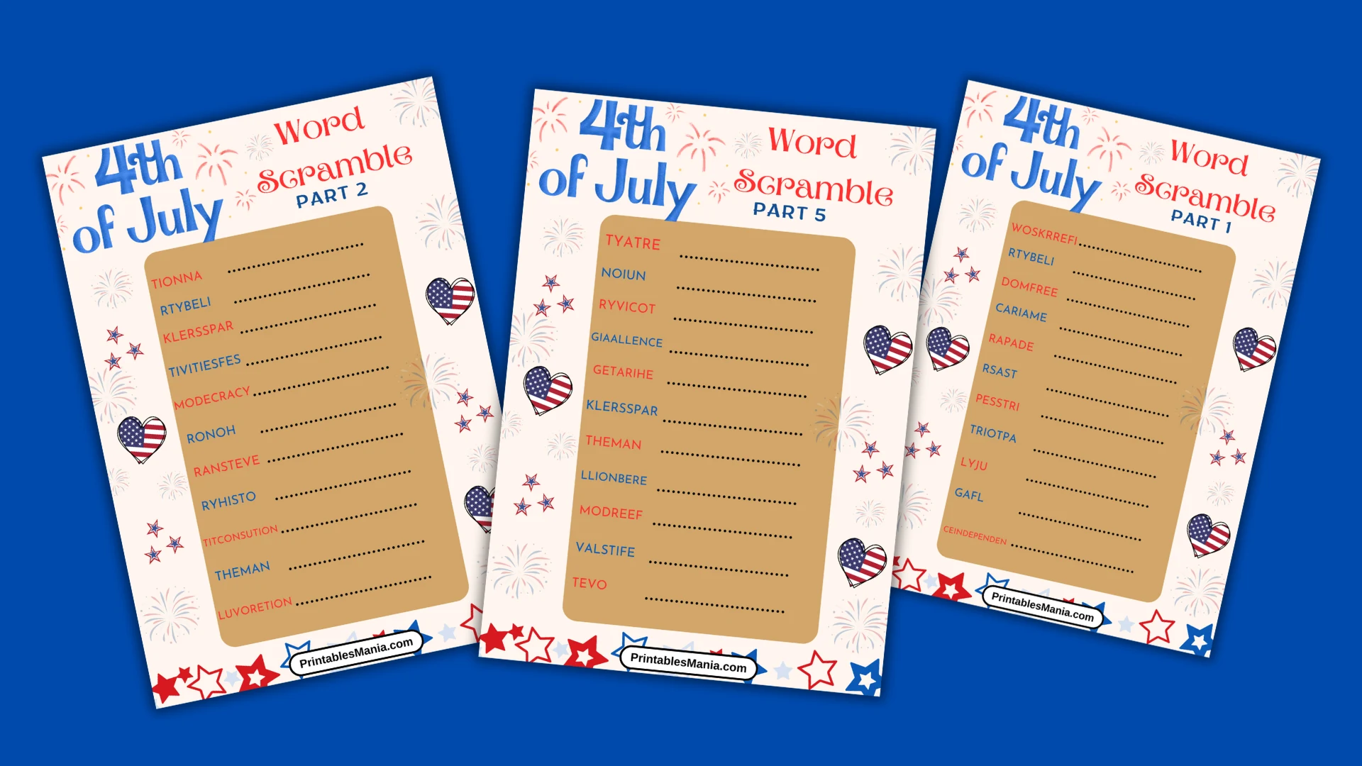 4th Of July Word Scramble