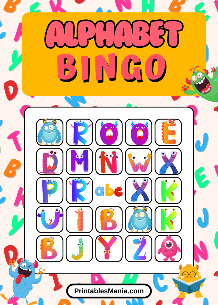 Printable Alphabet Bingo Game Pieces