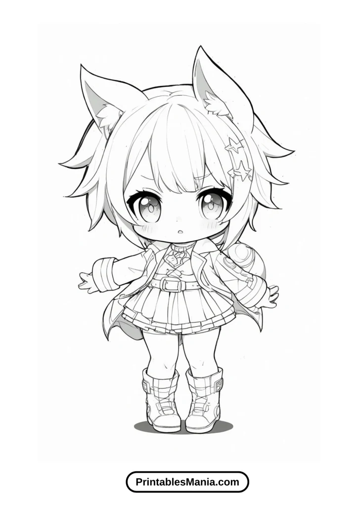 Gacha Life Fantasy Character Coloring Page