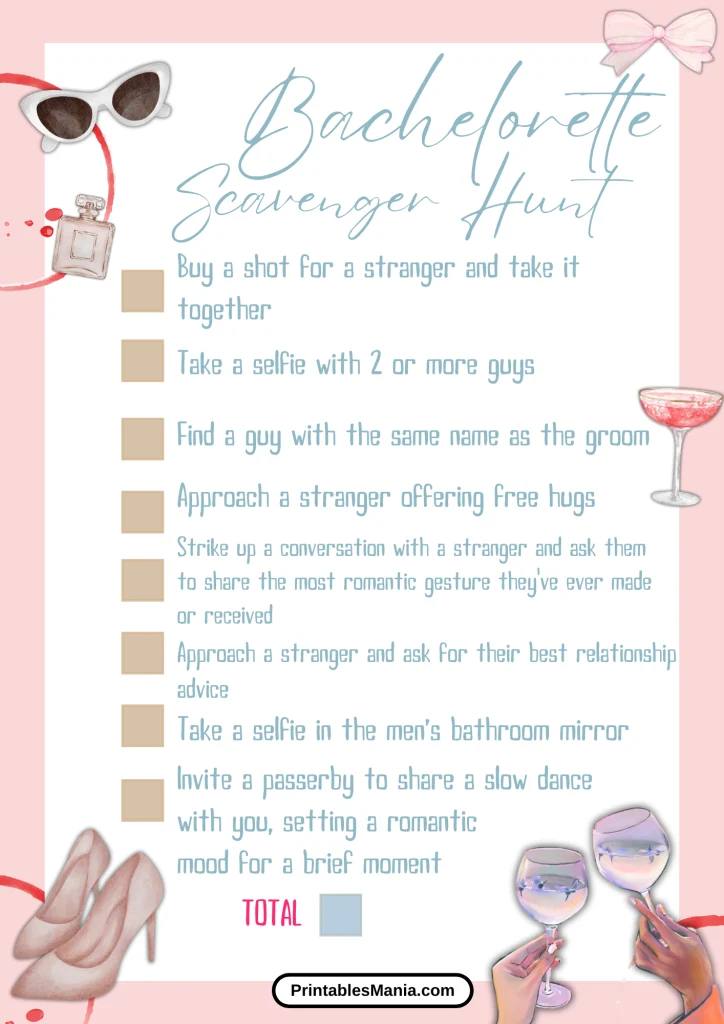 Bachelorette Scavenger Hunt Fun Moment