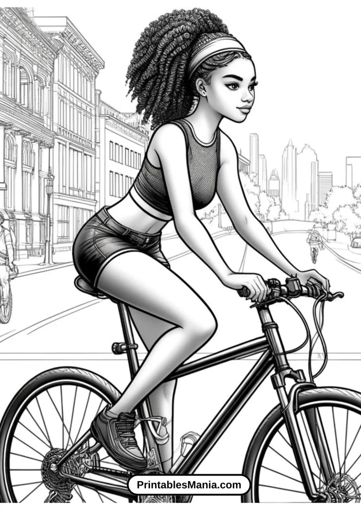 Black Girl Riding a Bike