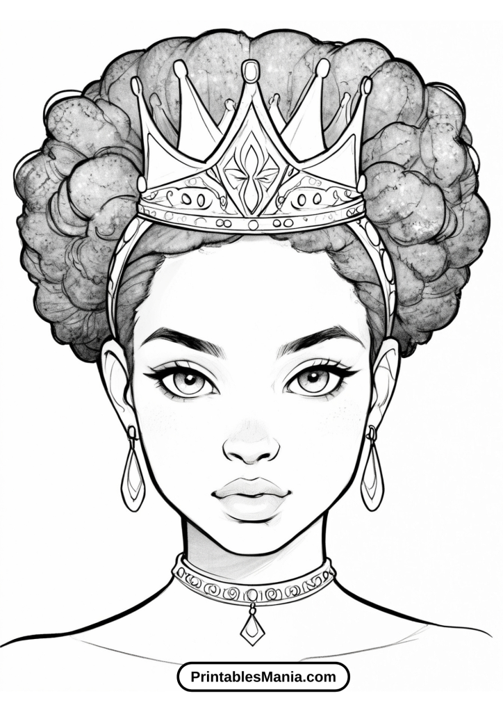 Black Girl Wearing a Crown