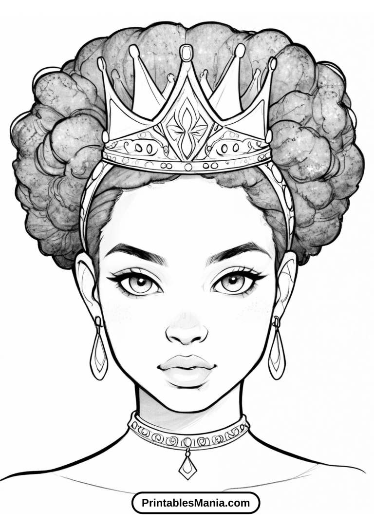 Black Girl Coloring Pages Printable - Printables Mania