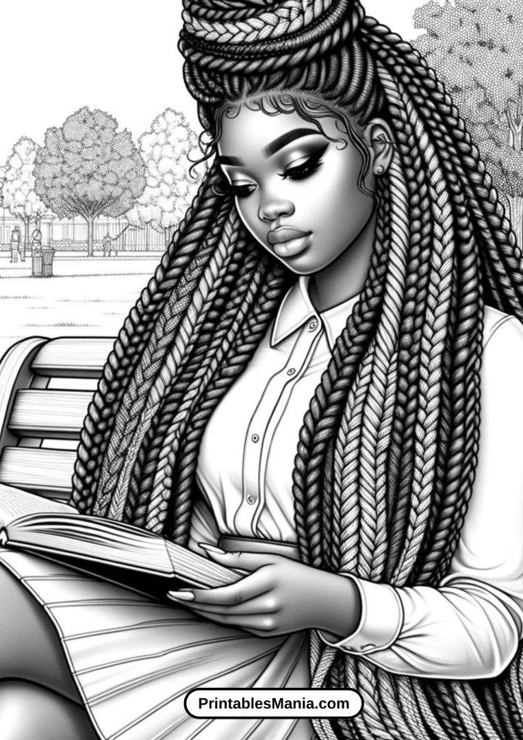 Black Girl Coloring Pages Printable - Printables Mania