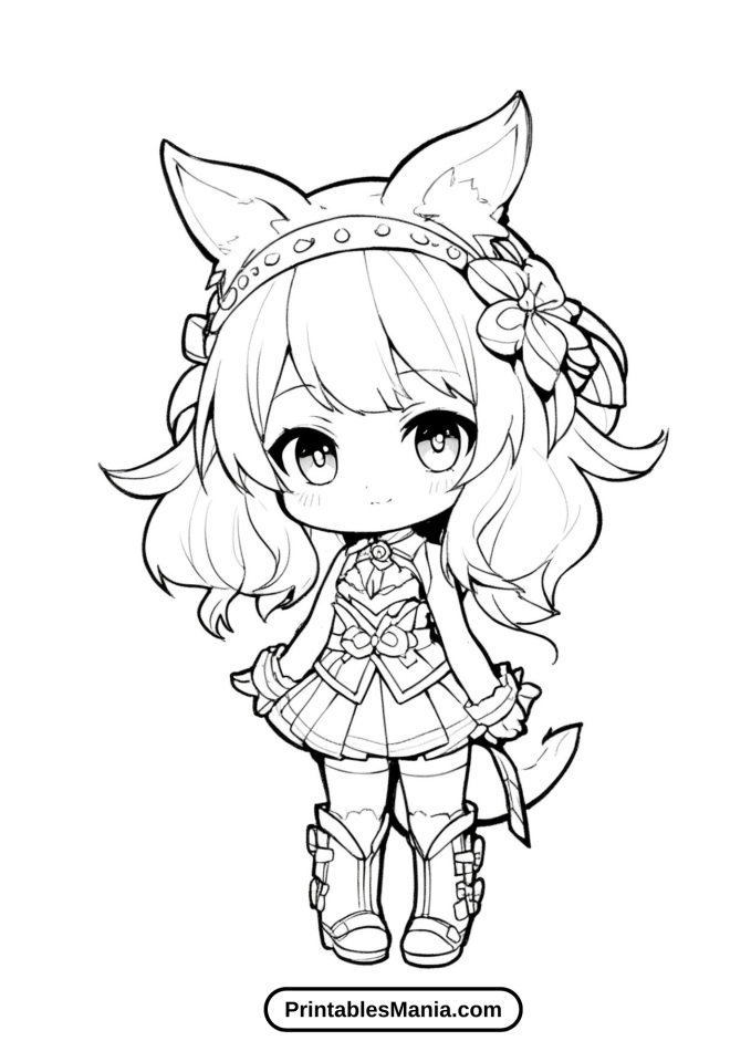 Gacha Life Coloring Pages Printable - Printables Mania